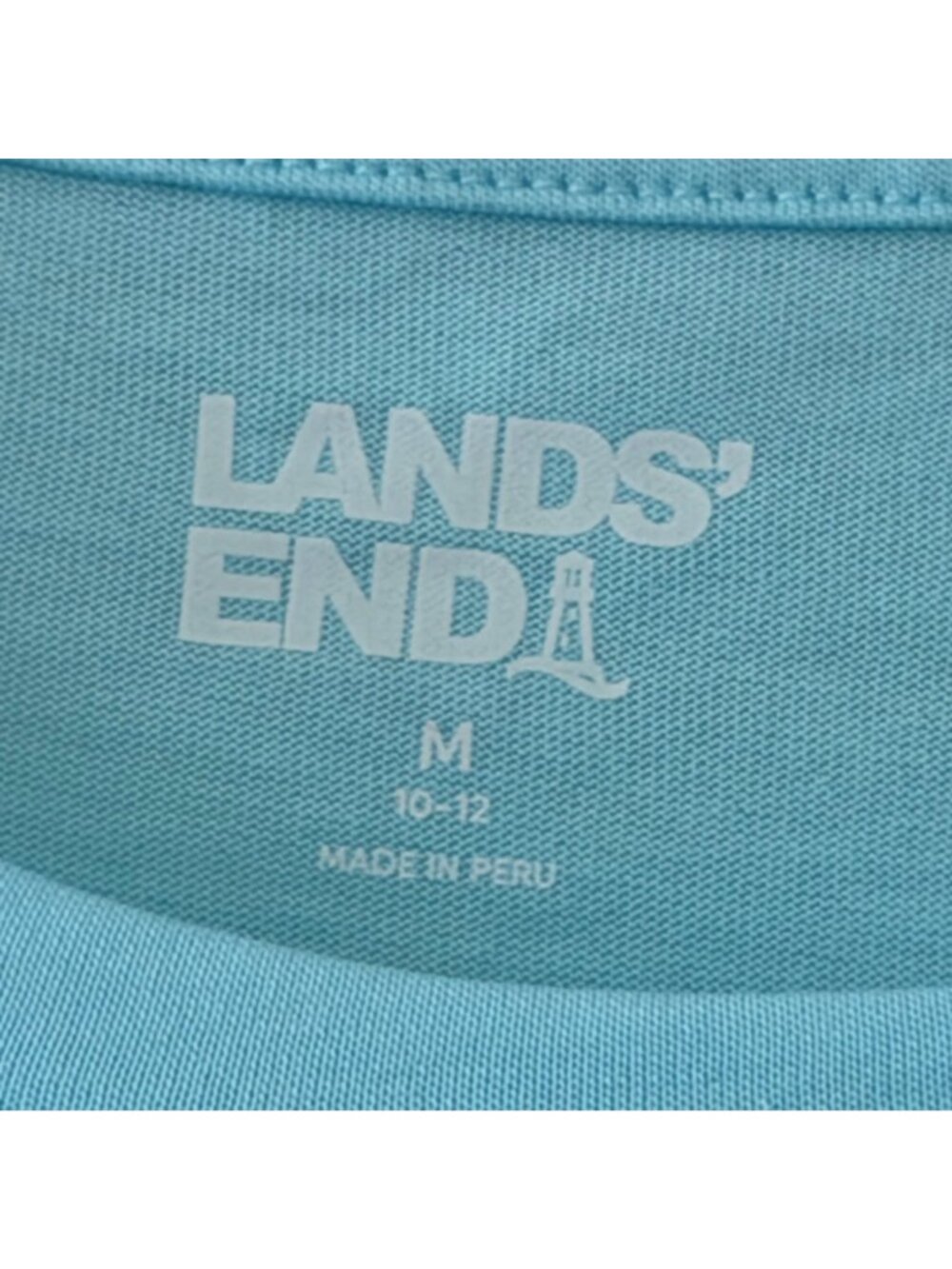 Lands End Light Blue Supima Cotton Long Sleeve Shirt Sz M shirt. NWT - Picture 2 of 12